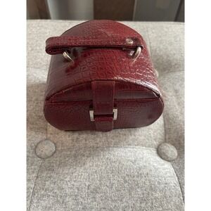 EUC Vtg Eurobond Leather By Euroclassics Red Jewelry Trinket Box Case